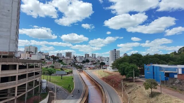 Imagens A&eacute;reas de Drone da Avenida F&aacute;tima Porto, Patos de Minas, Brasil