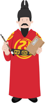 King Sejong the Great Korean Historical Figure Illustration
