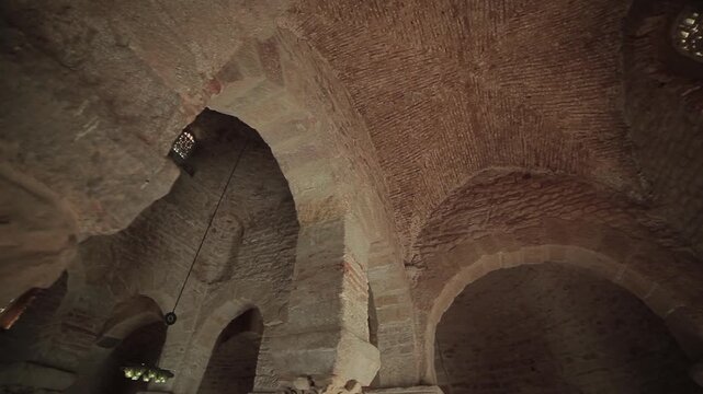 Seu Egara inside church crane jib traveling Polecam parallax Terrassa 2