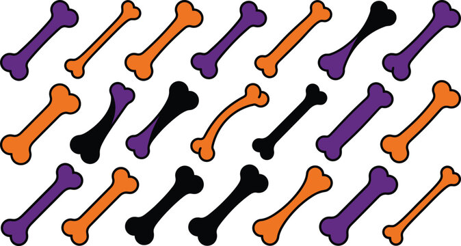 Halloween bone pattern spooky skeleton design for festive decor