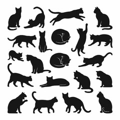 Obraz premium Black Cat Silhouette Collection.