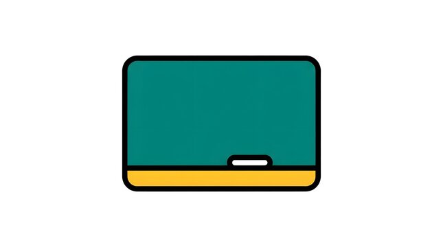 Minimalist vector illustration of a classroom chalkboard icon