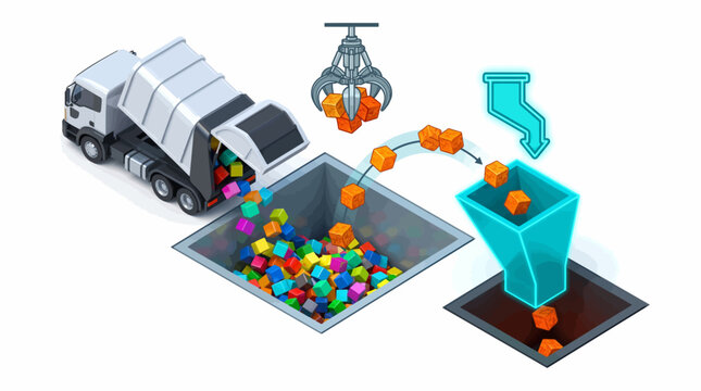 Comprehensive waste to energy and wte workflow illustration demonstrating sustainability and modern waste management processes for environmental protection and resource recovery systems