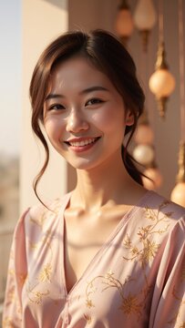 Smiling Asian Woman Portrait