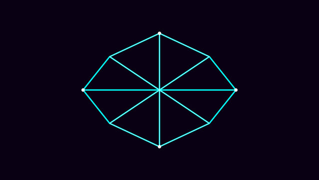 Neon Cyberpunk Geometric Polyhedron Tech Background