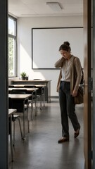 Fototapeta premium Teacher Burnout and Emotional Support at School