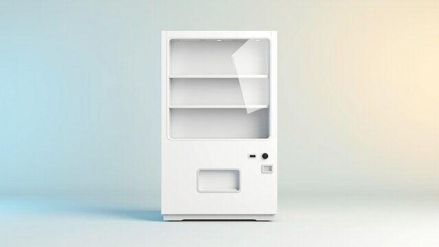 Blank White Vending Machine Mockup