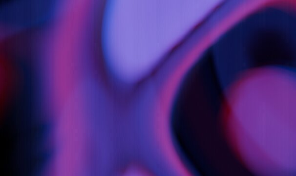Abstract digital background with vibrant purple, blue, and magenta light patterns on a screen displaying visible scanlines and pixel grid textures, creating a retro CRT aesthetic