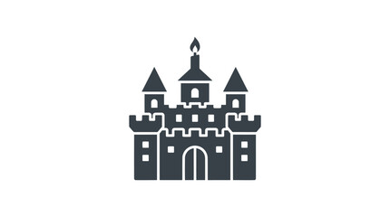 Black silhouette of a castle. © Abdul