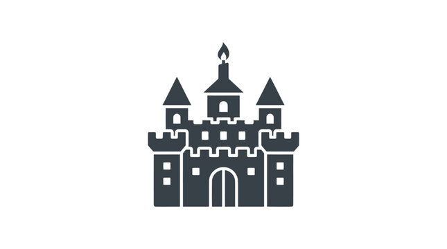 Black silhouette of a castle.