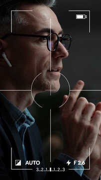 Premium Overlays Viewfinder 8 VERTICAL &ndash; Camera Frame, REC Screen and Focus Overlay Effects for Cinematic Video, Vlogs and Social Media Content