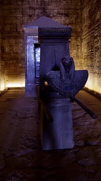 Ruins of the Ancient Egyptian Temple of Edfu. Edfu is the site of a Ptolemaic-era Temple of Horus and an ancient settlement in Egypt