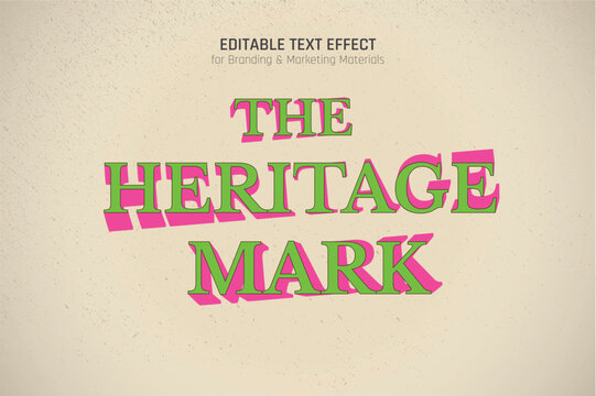 Heritage Vintage Editable Text Effect