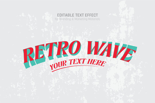 Retro Wave Editable Text Effect