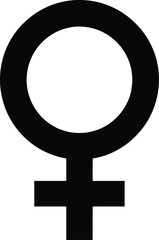 Black female gender symbol, venus symbol, woman.eps © md