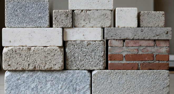 Gray concrete cinder blocks wall texture