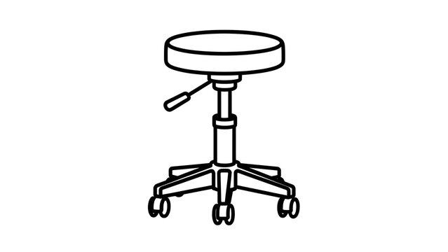 Medical stool illustration on white background.