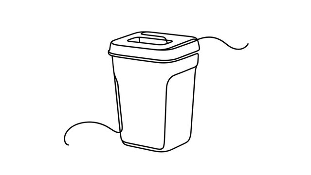 Illustration of a trash bin with white background.