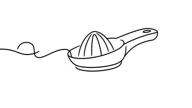Hand drawn lemon squeezer white background.