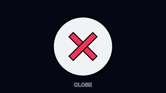 Animated menu icon morphing into close button for user interface design