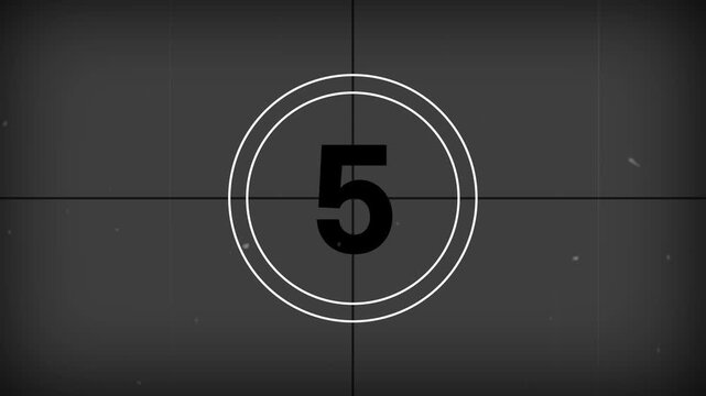 10 seconds realistic vintage old movie countdown intro animation - sepia toned with film shake and dust and scratches. Motion graphics of Countdown movie from 10 to 0 number