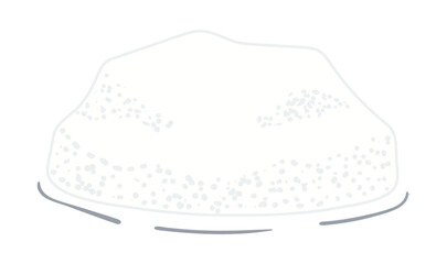 Floating iceberg, drift ice illustration isolated. Glacier, snowdrift, mountain, hill, frozen water. Nautical, winter design element, clip art. Hand drawn vector on transparent background © Maria Skrigan