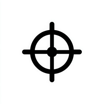 Black and White Target Symbol for Precision and Accuracy Illustration