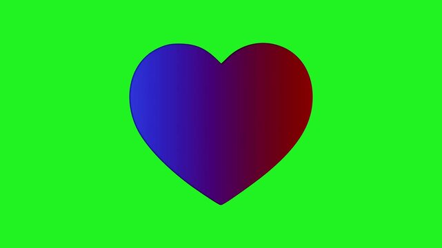 A dark blue heart shape isolated on a simple white background for romantic design and love concepts