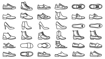 Collection of various shoe styles. © Bakul
