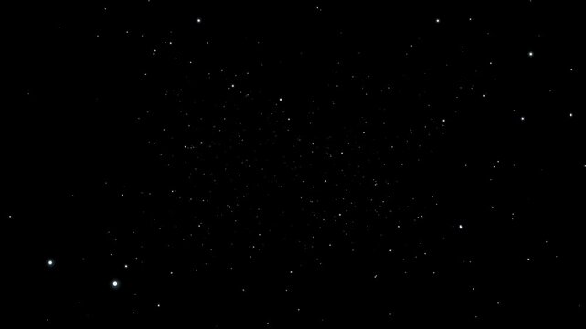 Abstract Glowing Particle Dust Floating in Seamless Loop Motion