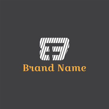 EB letter logo with F letter in negative space. Fully vector file. CMYK color mode. Easy to download.