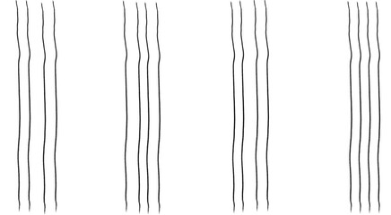 Fototapeta premium Hand Drawn Vertical Line Scribble Brush Set