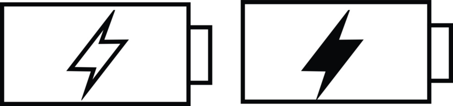 Horizontal battery icon set.  Hardware engineering website interface designPower level status indicator and energy charging components. Device battery lifespan and electricity fuel symbols
