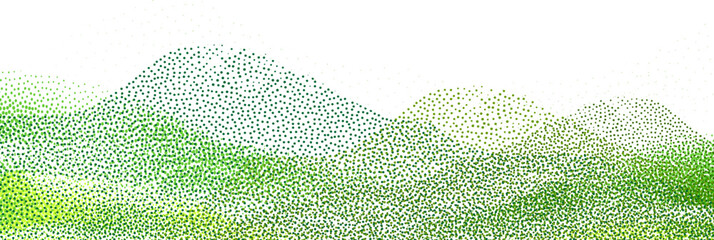 Aerial view of green agricultural fields with geometric crop patterns, vineyards, farmland and rural landscape. © gala