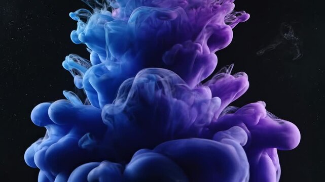 Colorful liquid shapes mix in water for art and design projects