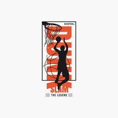 slam dunk basketball sport t shirt vector illustration  © yvessurrection