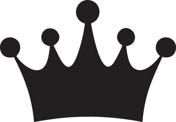 Black crown silhouette against a white background a regal symbol of royalty and authority sovereignty monarchy headwear tiara coronet diadem © Shazid