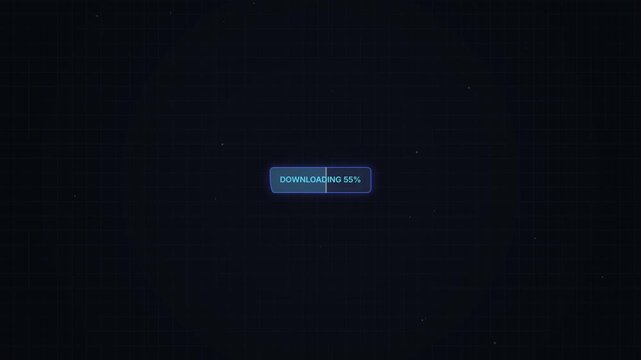Digital interface button initiates data download process on dark grid
