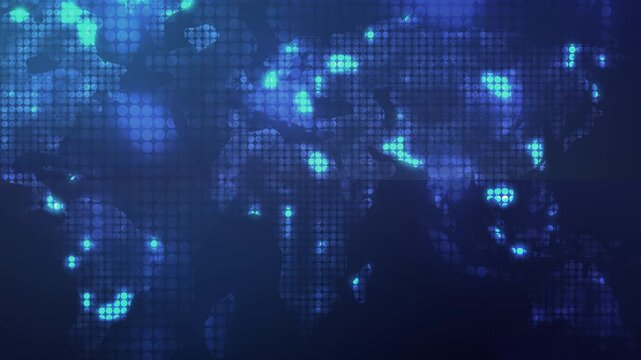 earth map dot  glow on blue technology concept network tech digital vector abstract background.