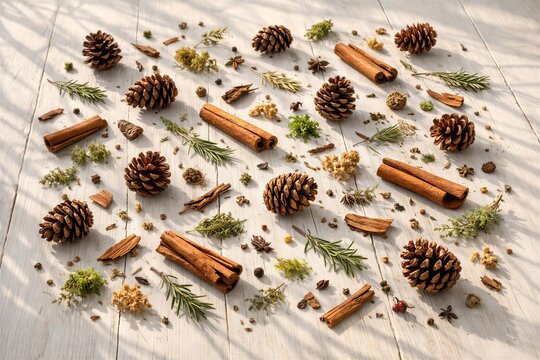 coffee beans and cinnamon