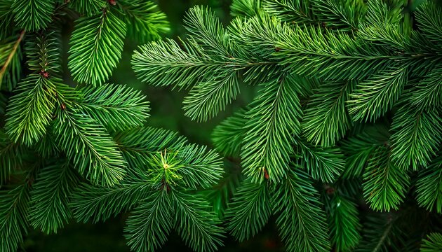 Natural Fir Branches Without Decorations For A Christmas Background Selective Focus Forest Green Backdrop