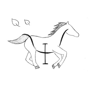 equine therapy logo sketch