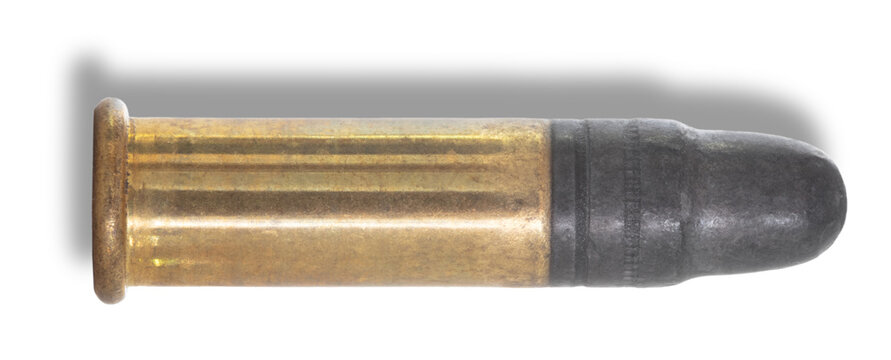 Shadow behind 22 long rifle cartridge