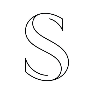 Letter S Monogram Clean Line Art Logo