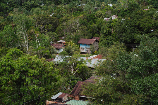 aerial view of Puerto Nari&ntilde;o, Amazonas.