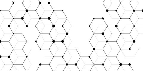 Obraz premium Abstract hexagon white background with shadow .white background Futuristic blue neon honeycombs. Modern technology design. Vector illustration. 