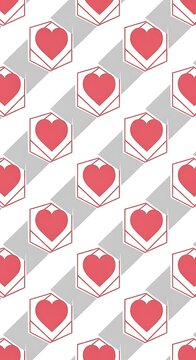 Valentine Heart Love Pattern for Romantic Design.