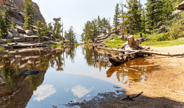 Calm Reflection at Gem Lake in Rocky Mountain National Park
