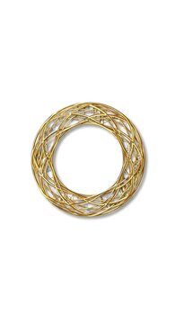 Elegant Gold Wreath Ornament for Festive Decor.