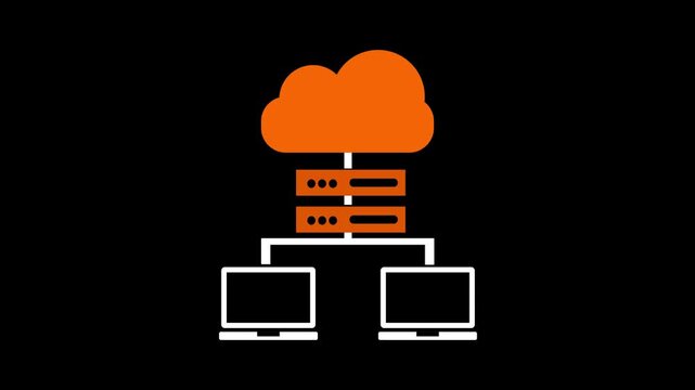 Minimalist proxy server icon with two connected computer nodes and a shield symbol, representing secure network routing and internet privacy. Simple line art design isolated on a white background,